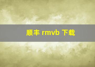 顺丰 rmvb 下载